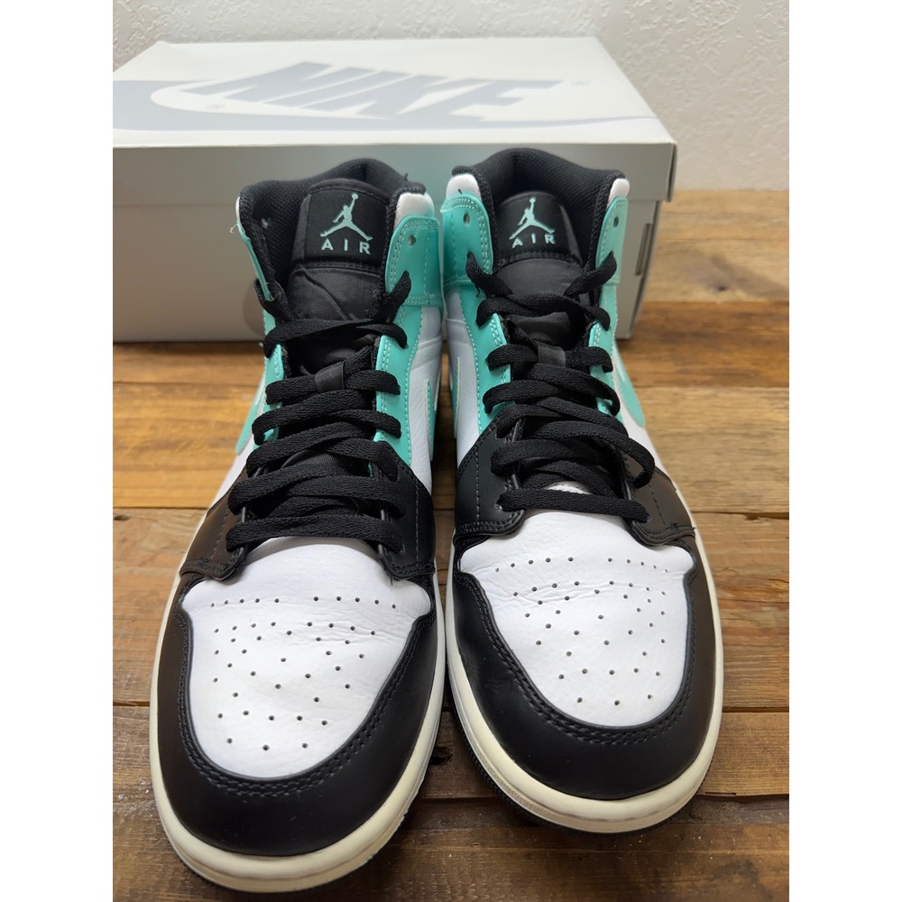 Nike Air Jordan 1 Mid Tropical Twist Teal Black White 554724-132 Mens 13 - Picture 6 of 9